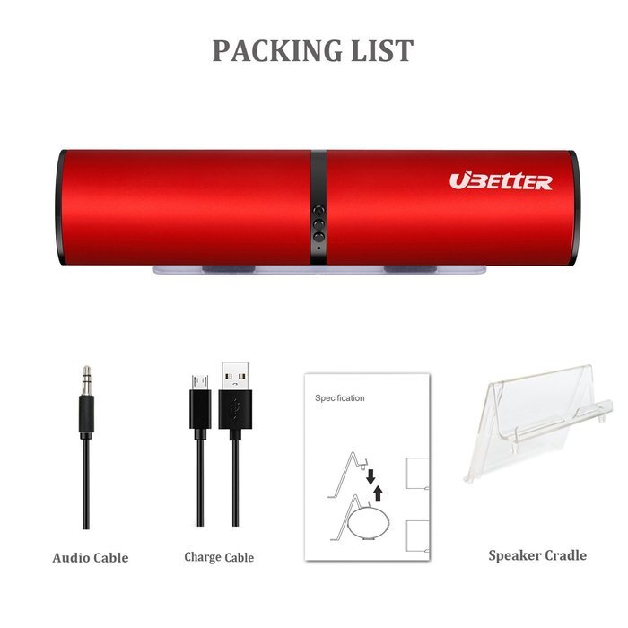 Bluetooth Speakers, Ubetter High Definition Portable Bluetooth Speaker with Stand Dock, Wireless Stereo System... N7