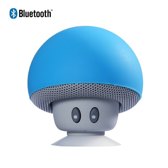 Bluetooth Speaker with Microphone, Ottertooth Mini Cute Mushroom Style with Suction Cup, adheres on the Back of... N14