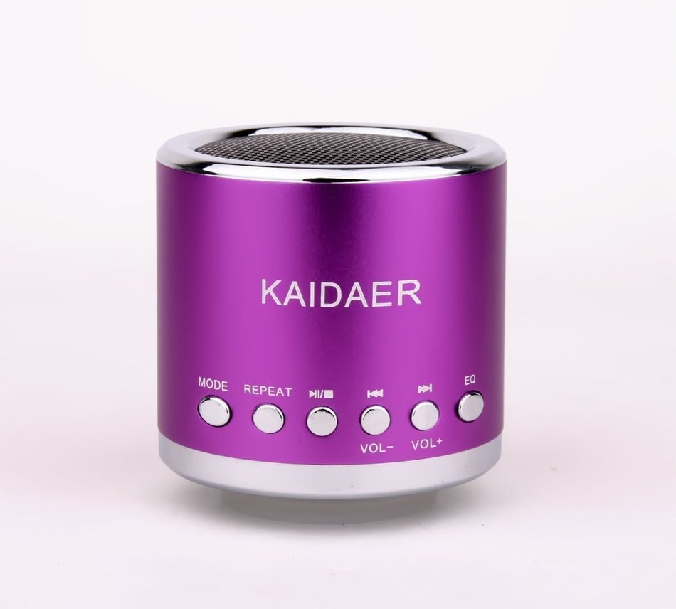 KD-MN-02 Portable Mini Music FM SD USB Speaker for PC Mobile Phone MP3/4 Purple