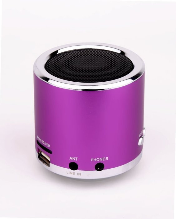 KD-MN-02 Portable Mini Music FM SD USB Speaker for PC Mobile Phone MP3/4 Purple N3