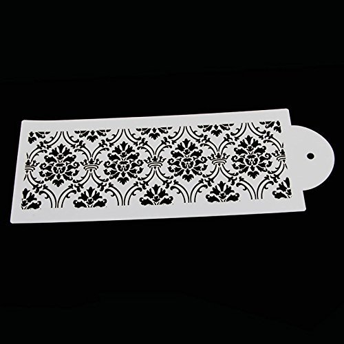 Delight eShop Lace Flower Cake Cookie Fondant Side Baking Wedding Stencil Decorating DIY Tools (#2) N9