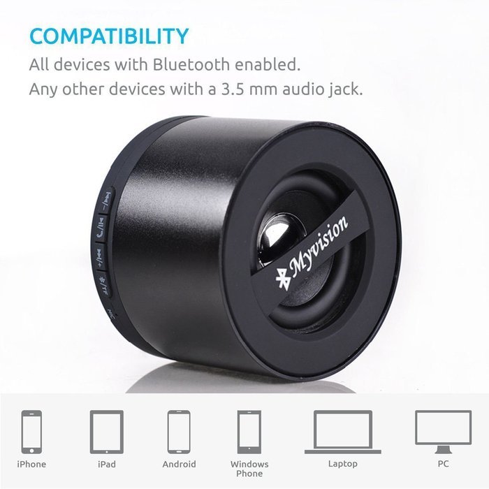 Wireless Bluetooth Speakers With Subwoofer B03 Mini Round Shape Hi-Fi Quality Sound Portable Speakers For HandsFree... N12