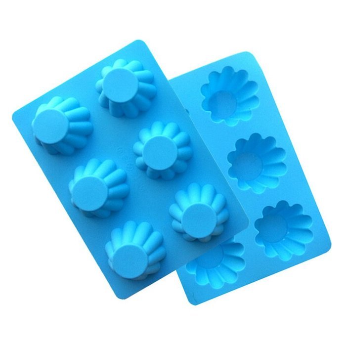 Cake Mold, YORIKIN Silicone Cake Mold 6-cavity Donuts & Flower DIY Handmade Oval Silicone Baking Mold Cake Pan... N6