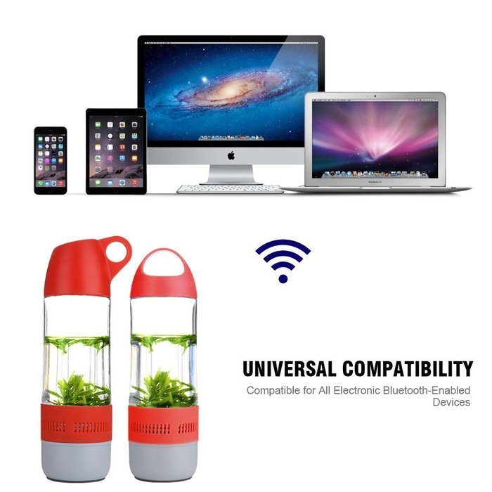 Water Bottle Bluetooth Speaker, FLOVEME [Outdoor Series] Portable Built-in 500mAh Rechargeable Battery Enhanced... N17