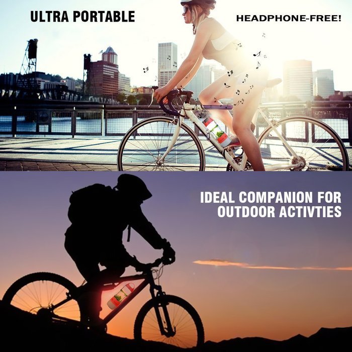 Water Bottle Bluetooth Speaker, FLOVEME [Outdoor Series] Portable Built-in 500mAh Rechargeable Battery Enhanced... N20