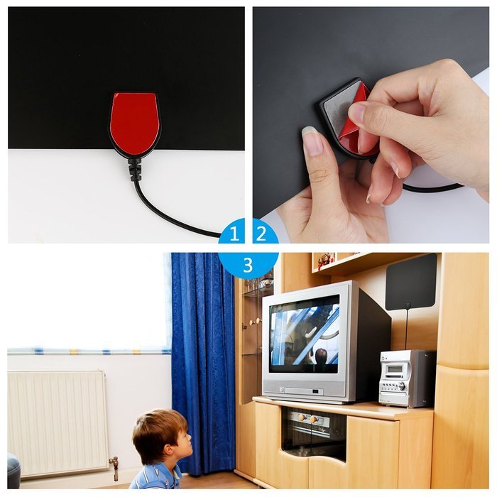 Blimark HDTV Indoor Antenna- 50 Miles Digital Long Range TV HD Antenna With Amplifier Signal Booster Upgraded... N5