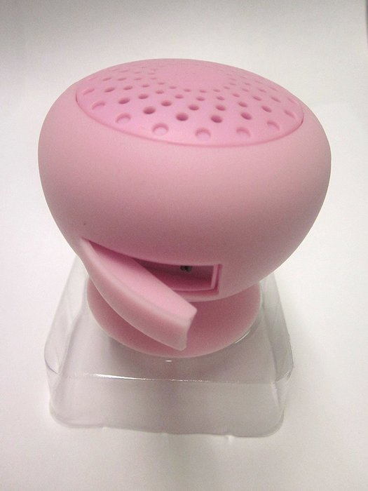 Mushroom Mini Bluetooth Speaker Wireless Waterproof Silicon Suction Pink N2