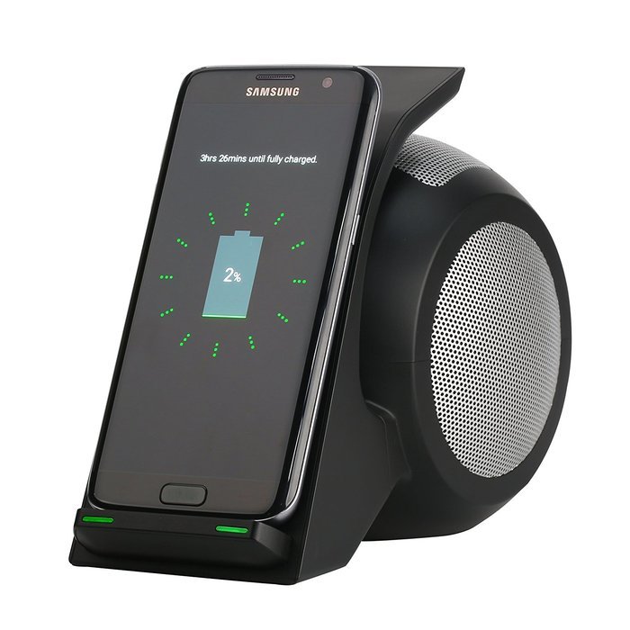 IVSO Bluetooth 4.0 Wireless Charging Speaker - Portable Rechargeable Stereo Speakers with Qi Wireless Charging...