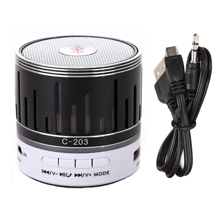 Hopestar LED Light Protable Wireless Mini Bluetooth Speaker with FM Radio-Black N2