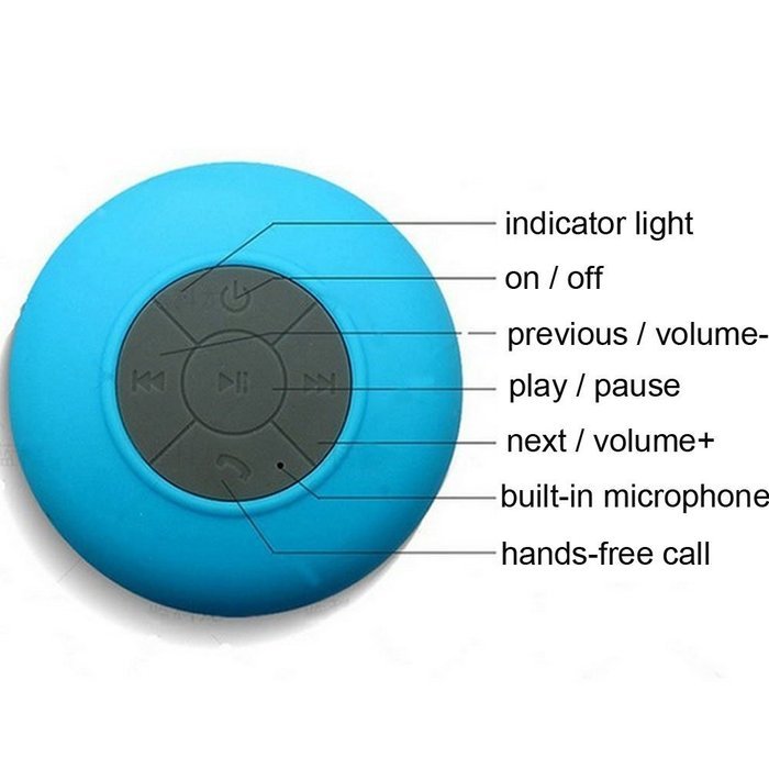 Aolyty Mini Portable Waterproof Wireless Bluetooth 4.0 Shower Speaker with Dedicated Suction Cup Subwoofer Handsfree... N10