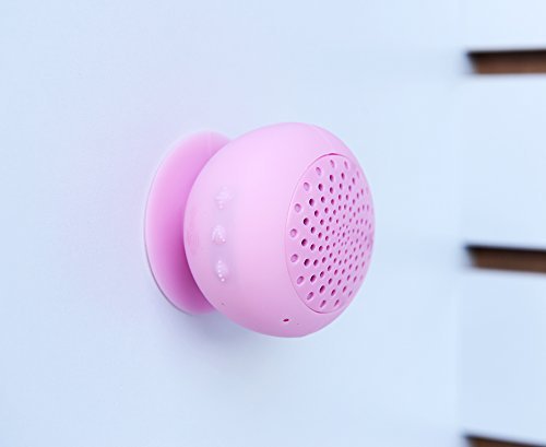 Portable Compact Bluetooth Speaker with Suction Pad- Light Pink Color - Reflying Electronic N2