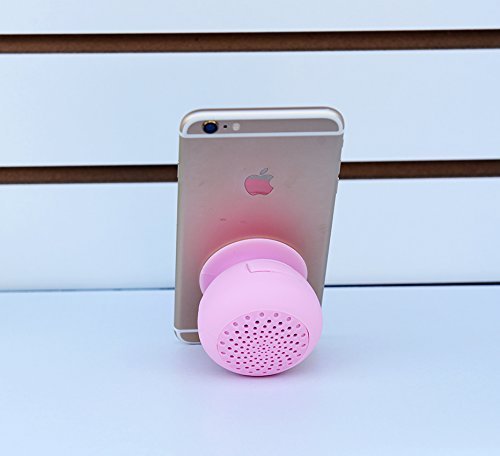Portable Compact Bluetooth Speaker with Suction Pad- Light Pink Color - Reflying Electronic N3
