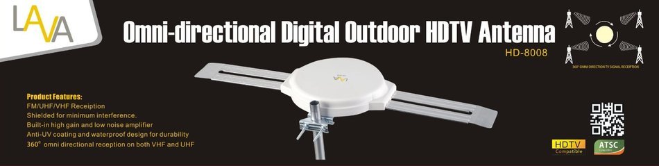 Lava Omnipro HD-8008 Omni-Directional HDTV Antenna