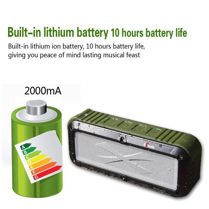 Bluetooth Outdoor Speaker Wireless Waterproof Speaker IP67 Weatherproof Shower Radio Beach and Pool Speaker N5