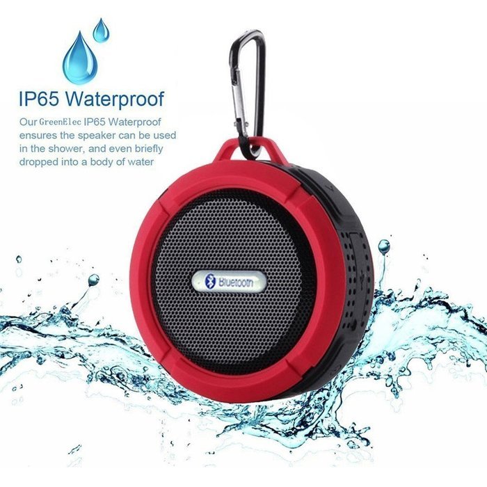 GreenElec Bluetooth 3.0 Wireless Waterproof Shower Speaker with HD Premium Water & Shock Resistant Built-in Mic...