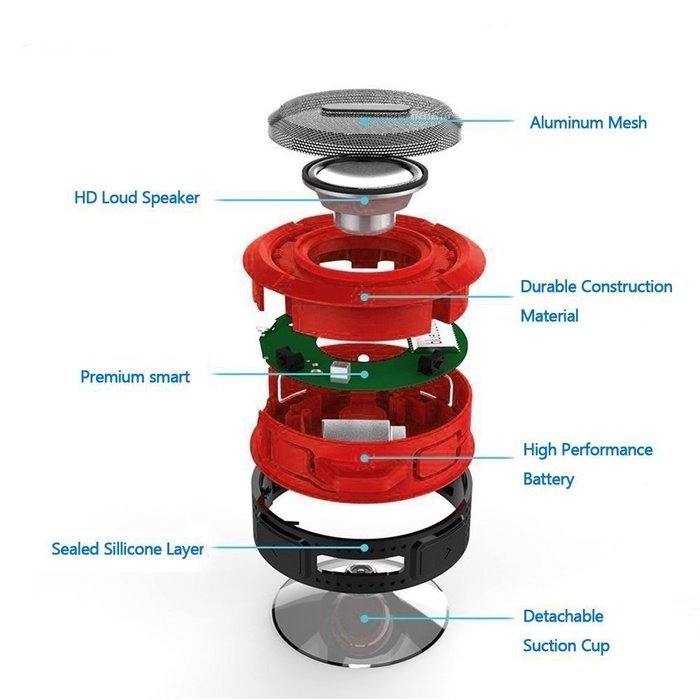GreenElec Bluetooth 3.0 Wireless Waterproof Shower Speaker with HD Premium Water & Shock Resistant Built-in Mic... N3