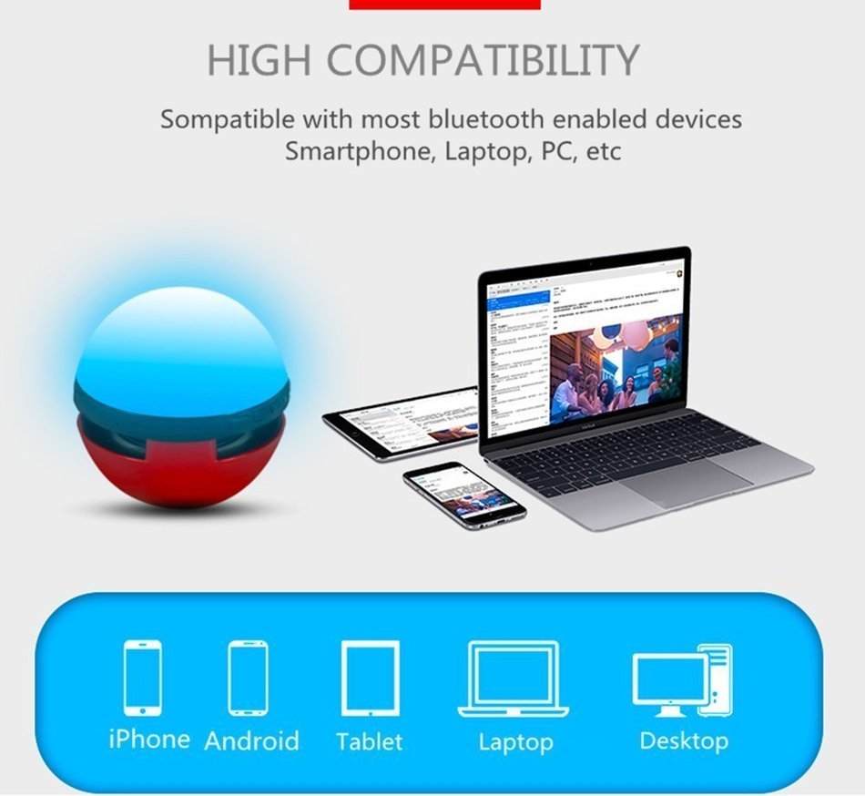Pokemons GO Bluetooth Speaker, Portable Mini Speakers Colorful Flashing with Build-in Microphone Perfect Surround... N5