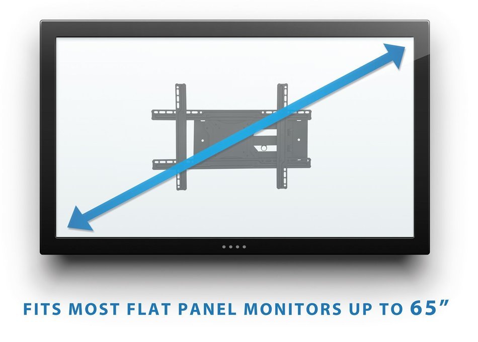 Mount-It! MI-345 Swivel Full Motion Articulating Tilting Low-Profile TV Wall Mount Corner Bracket for 32 - 65... N4
