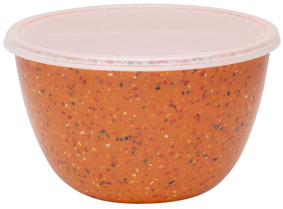 Zak! Designs Confetti Mixing Bowl with Lid, Durable and BPA-free Melamine, 3 Quart, Grape N5