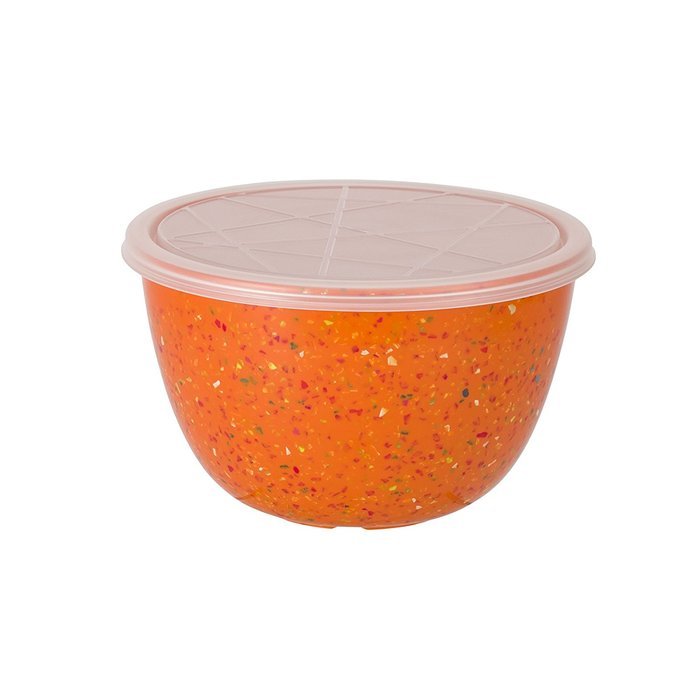 Zak! Designs Confetti Mixing Bowl with Lid, Durable and BPA-free Melamine, 3 Quart, Grape N7