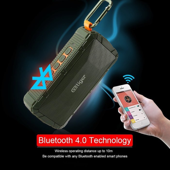 GBtiger Portable Wireless Bluetooth Speakers, IPX6 Waterproof Hifi Speaker with 10W Enhanced Bass, Dual Channel... N6