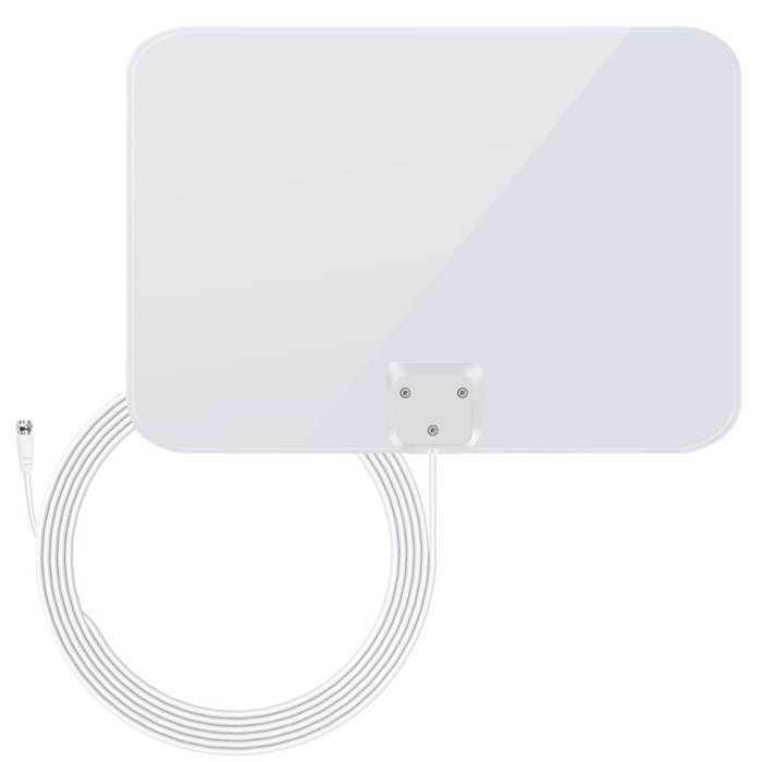1byone 50 Miles Amplified HDTV Antenna with Amplifier Booster USB Power Supply to Boost Signal and 20ft Coaxial... N18