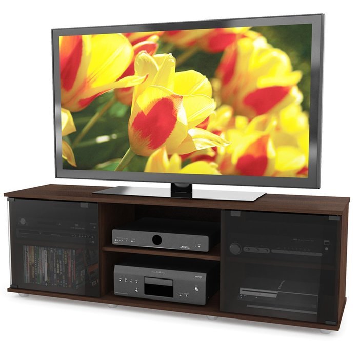 Sonax FB-2600 Fiji 60-Inch TV Component Bench, Ravenwood Black N5