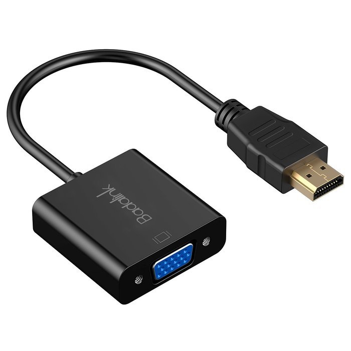 HDMI to VGA Adapter, Badalink HDMI Male to VGA Female Video Converter for PC/Laptop/DVD Device - Black