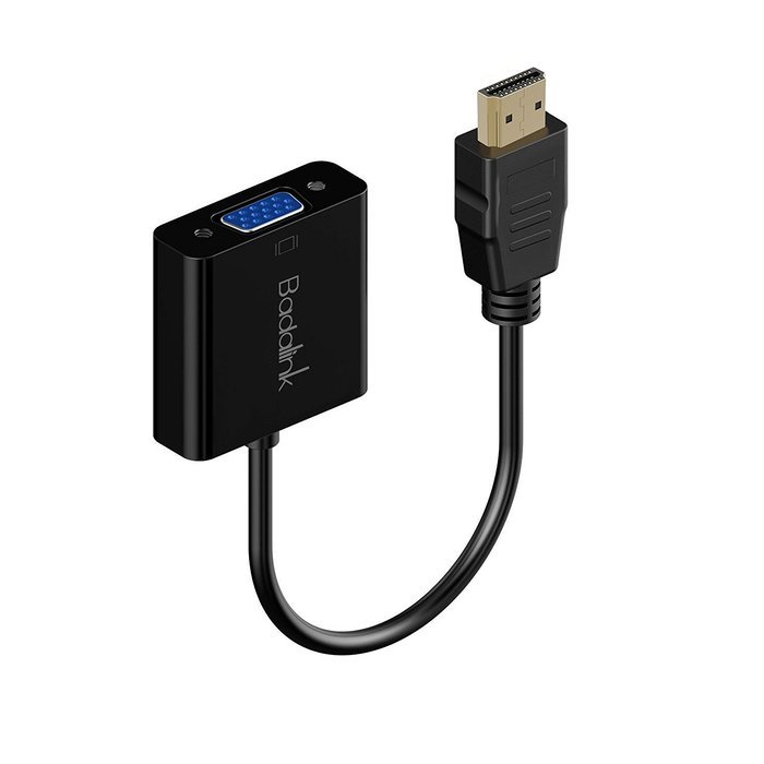 HDMI to VGA Adapter, Badalink HDMI Male to VGA Female Video Converter for PC/Laptop/DVD Device - Black N2