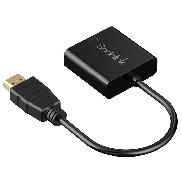 HDMI to VGA Adapter, Badalink HDMI Male to VGA Female Video Converter for PC/Laptop/DVD Device - Black N3