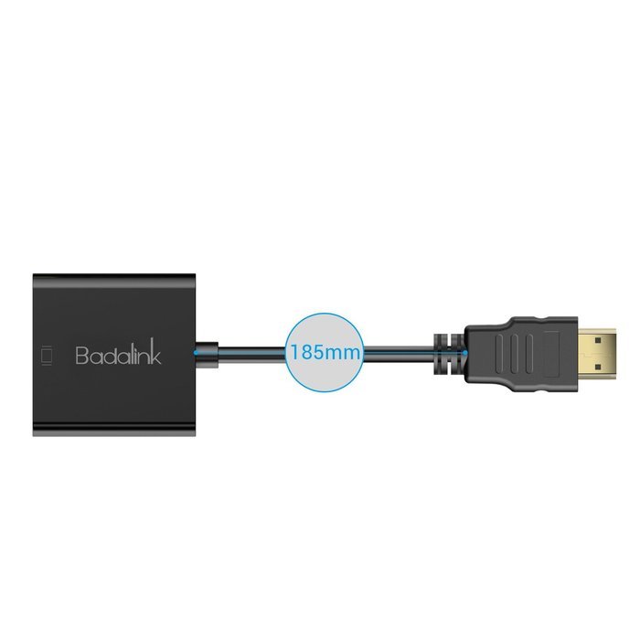 HDMI to VGA Adapter, Badalink HDMI Male to VGA Female Video Converter for PC/Laptop/DVD Device - Black N5