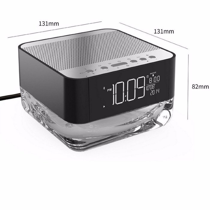 Bluetooth Speakers,ELEGIANT Wireless Bluetooth Speaker with Colorful Light Bedside Lamp and Clock,Alarm Clock,... N12