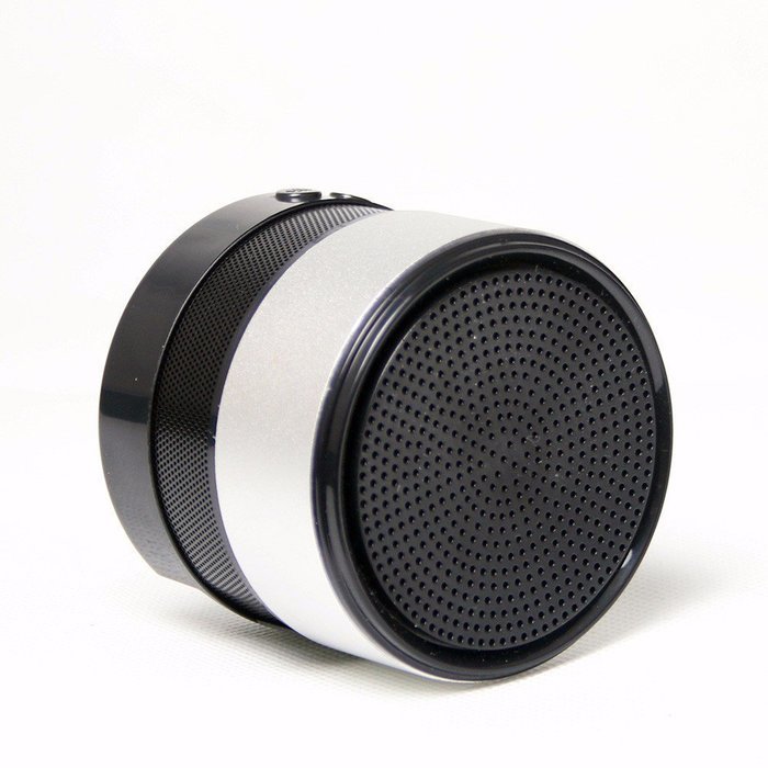 Bluetooth MP3 Mini Stereo Card Radio Aluminum Alloy Small Steel Gun Wireless Speaker (White)