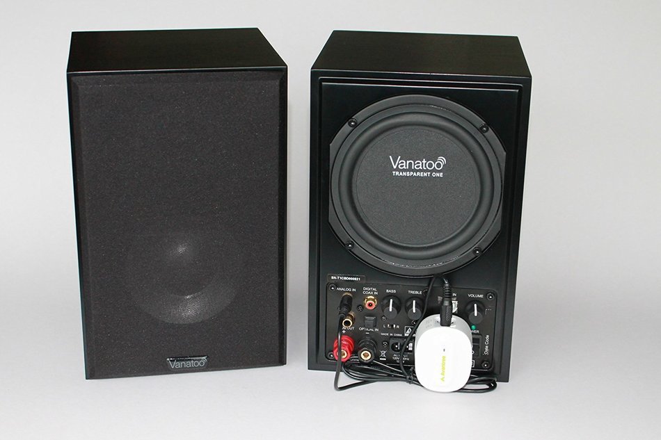 Vanatoo Transparent One Powered Speakers with Bluetooth (Black, Bluetooth, Set of 2)