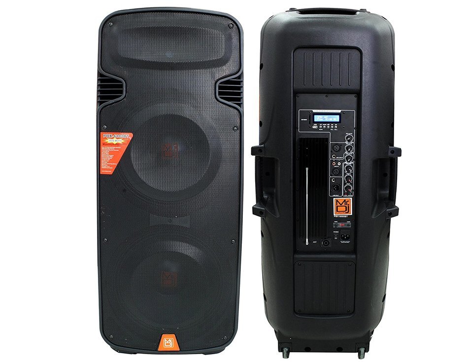 Mr Dj Pbx-6000 Bt Dual 15' 3-way Portable Speaker with Built-in Bluetooth/usb/fmradio Works with ALL stereo equipment... N2