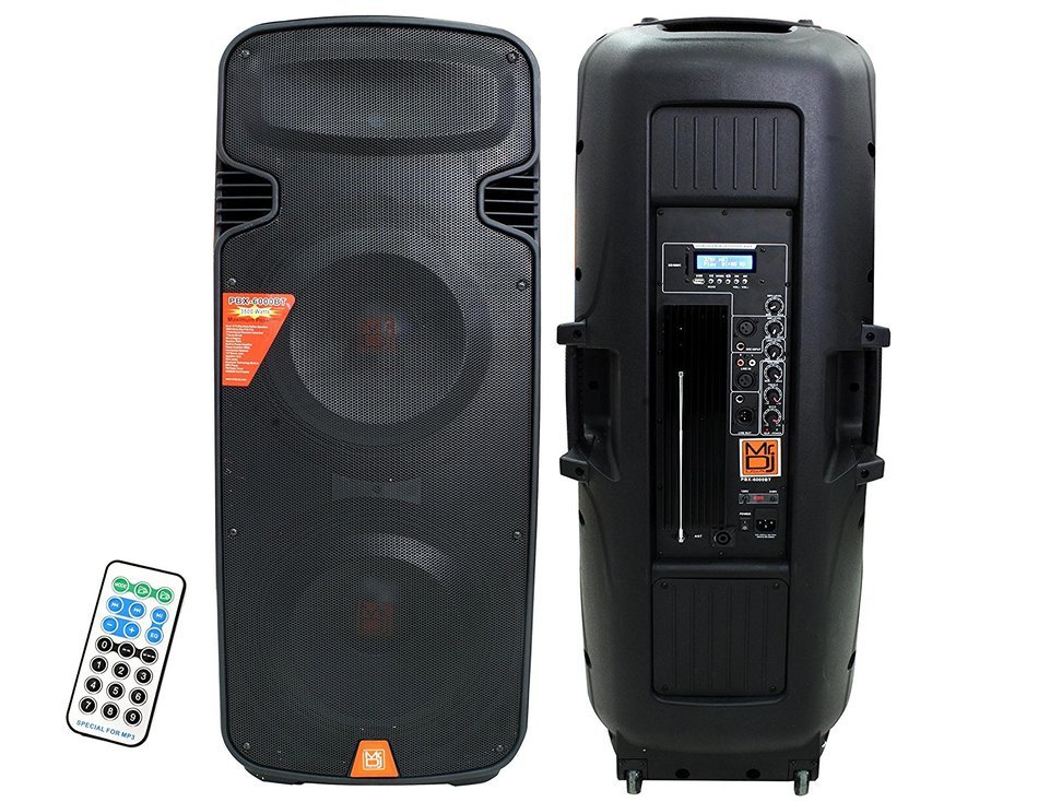 Mr Dj Pbx-6000 Bt Dual 15' 3-way Portable Speaker with Built-in Bluetooth/usb/fmradio Works with ALL stereo equipment... N4