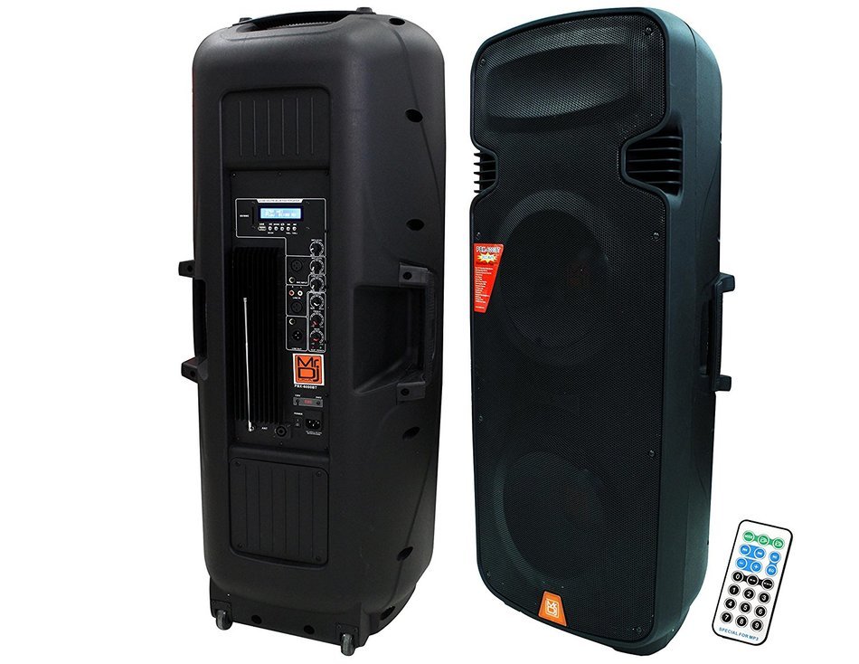 Mr Dj Pbx-6000 Bt Dual 15' 3-way Portable Speaker with Built-in Bluetooth/usb/fmradio Works with ALL stereo equipment... N6