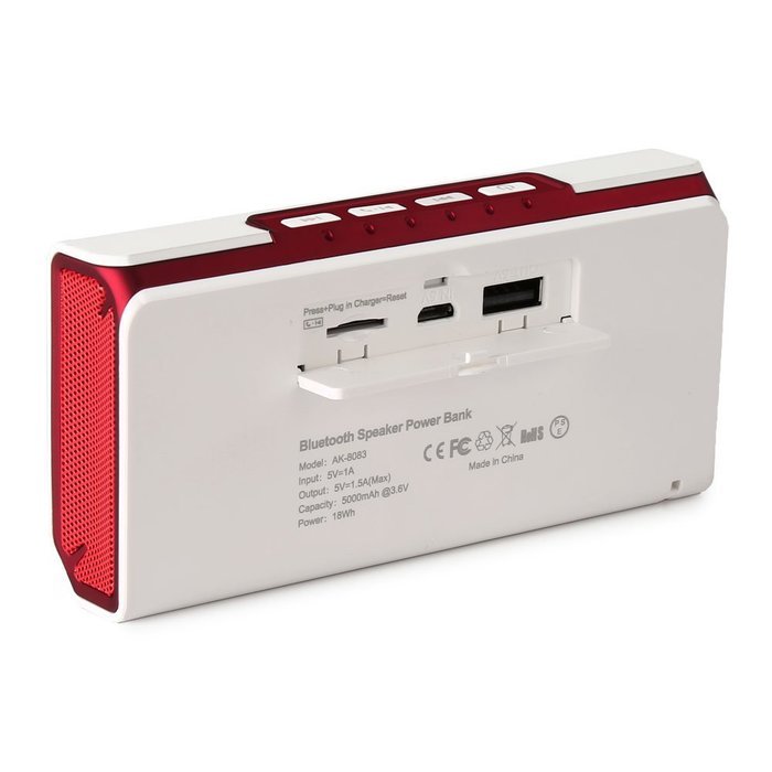 ALLEK&reg; Multifunction Wireless Portable 6W Bluetooth Speaker with 5000mAh Power Bank Speaker and Supported TF Card... N2