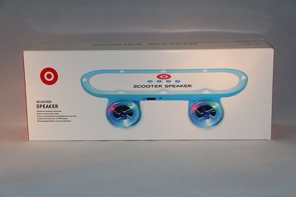SCOOTER SKATEBOARD BLUETOOTH WIRELESS SPEAKER WITH LED LIGHT SUPPORT MP3 TF CARD N3