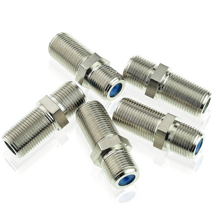 Mediabridge F81 Connector - 3GHz Female to Female F-Type Adapter - 5 Pack N2