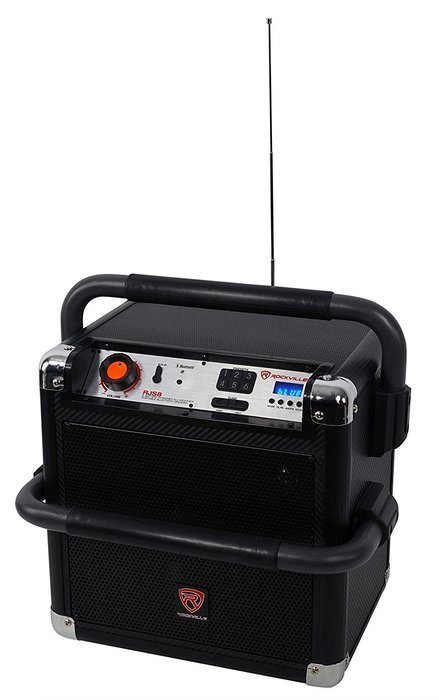 Rockville RJS8 8" Portable Heavy Duty Rechargable Bluetooth Speaker+Microphone N2