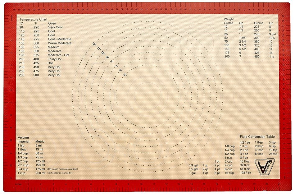 Silicone Baking Mat - Full Sheet Size (Thick & Large 24 1/2" x 16 1/2") - Non Stick Silicon Liner for Large Bake... N9