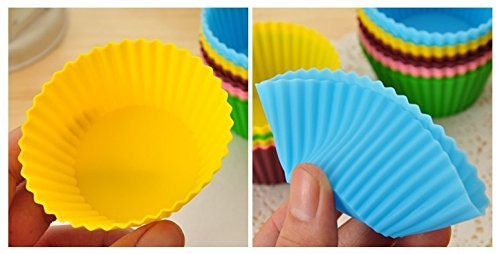12pcs/lot, Round Shape Silicone Muffin Cases Cake Cupcake Liner Baking Mold N3