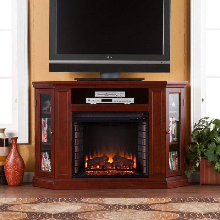 Claremont Convertible Media Electric Fireplace - Cherry