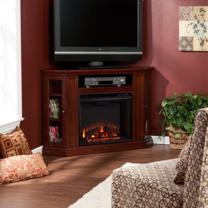 Claremont Convertible Media Electric Fireplace - Cherry N3