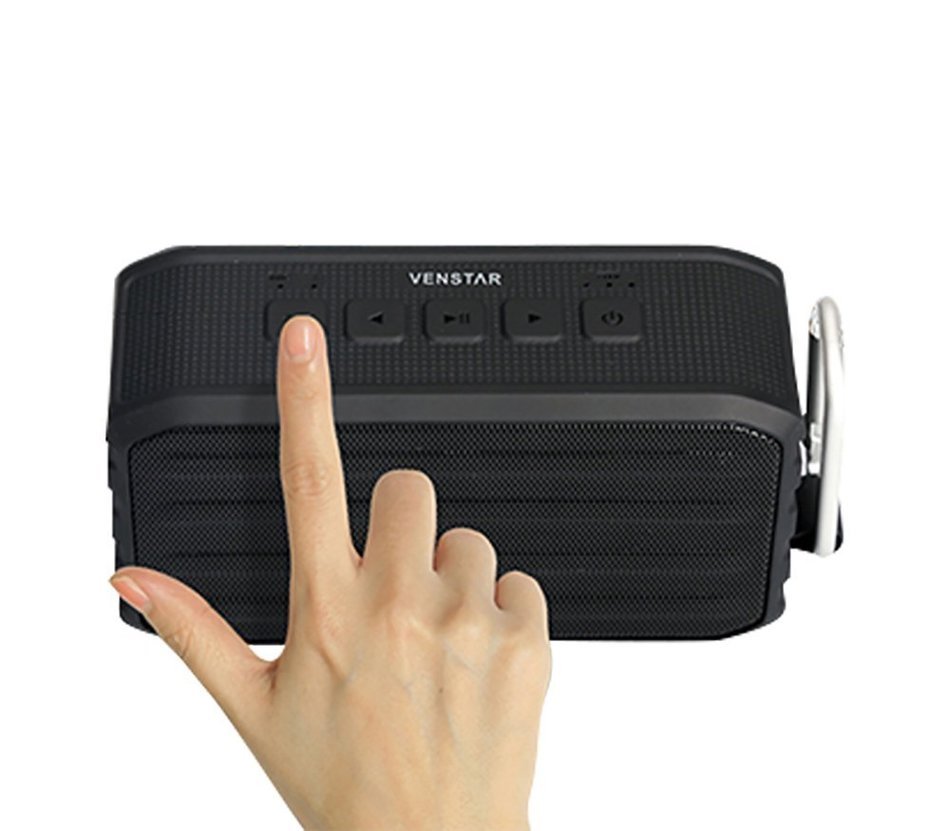 Venstar Waterproof Bluetooth Wireless Speaker, Mini Portable Handheld Super Bass 7W Drivers, TF/SD Card, 12 Hours... N3