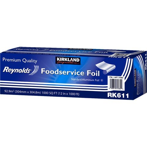 3 Pack Wholesale Lot Kirkland Signature Reynolds Food Service Foil, 3000 Square Feet Total