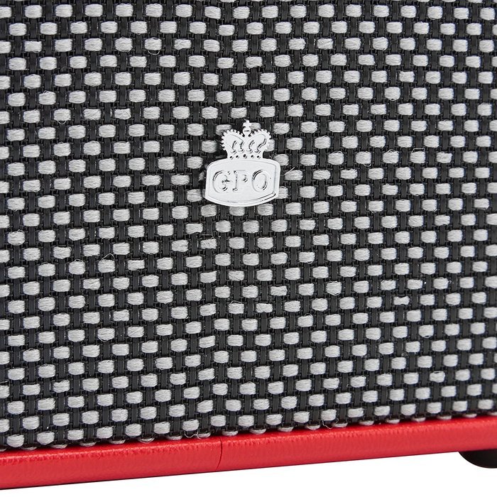 GPO Westwood Mini 10 Watt Portable Bluetooth Speaker with RCA Input and Rechargeable Battery - Pillarbox Red N5