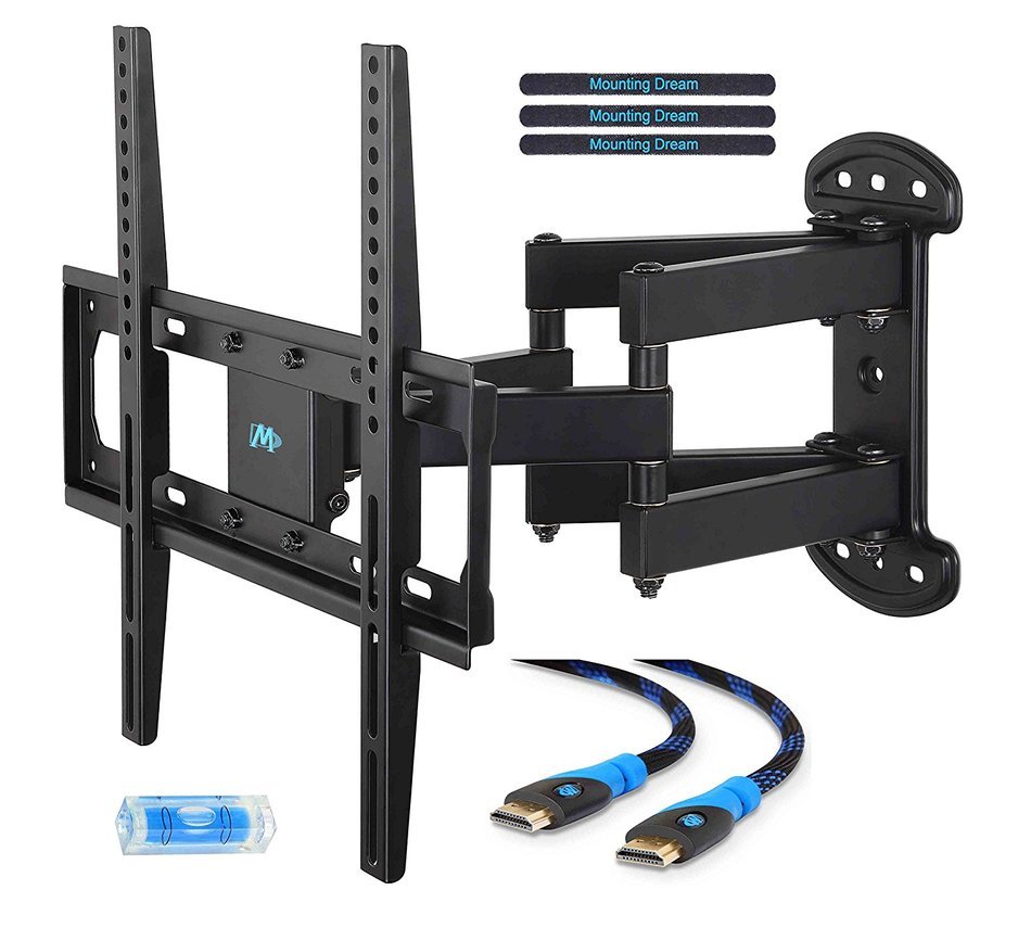 Mounting Dream MD2379 TV Wall Mount Bracket with Full Motion Dual Articulating Arm for most of 26-55 Inches LED...