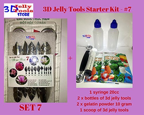 3D Jelly Tools Starter Kit - Type 7 - 3D Gelatin Art Tools - 10 pcs/set